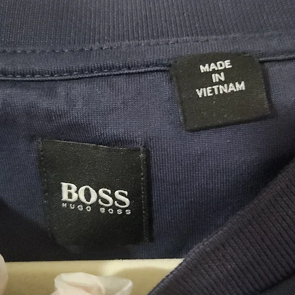 HUGO BOSS XL.Color Block Men's Shirt - Navy, Orange, and Brown - Picture 3 of 13